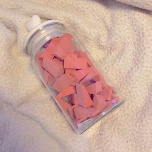 Beauty sponges that are pink never been used or out of the containers
